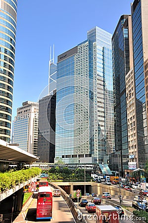City street view of Hongkong city