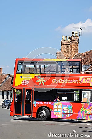 City tour bus, Stratford-upon-Avon.