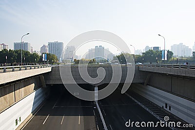 City traffic, bridge, highway