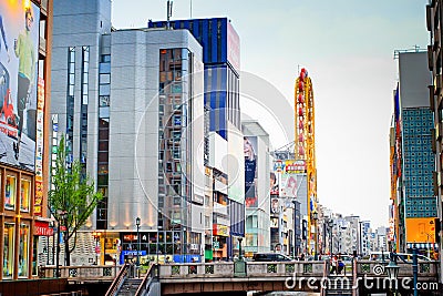 City view of Shinsaibashi shopping arcade on April 18, 2014 in Osaka, JAPAN.