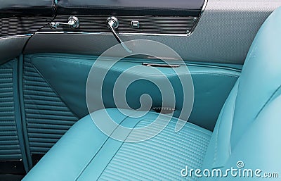 Classic american car interior details