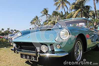 Classic Ferrari sports cars in lineup