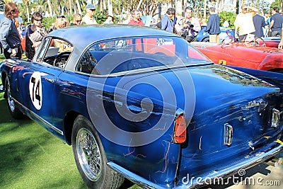 Classic italian sports car side rear view