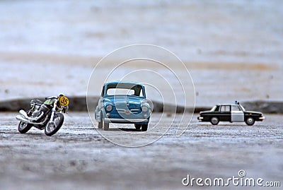 Classic little car and bike toys