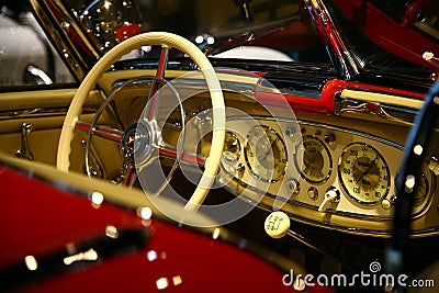 Classic mercedes benz car interior