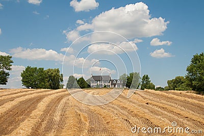 Classic Modern Farm House Overlooking Field