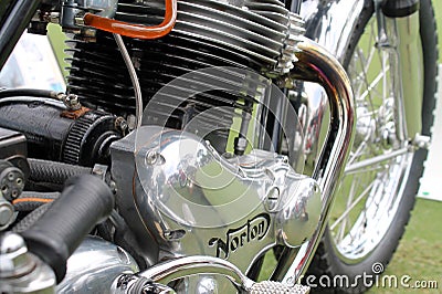 Classic Norton commando motorcycle engine