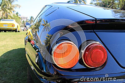 Classic sports car tail lights