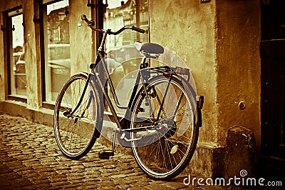 Classic vintage retro city bicycle