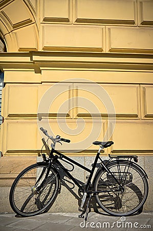 Classic vintage retro city bicycle
