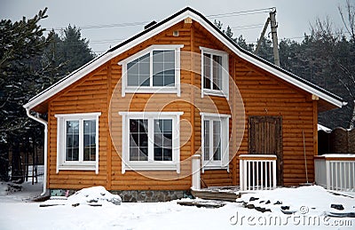 Classic wooden house in rural city