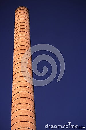 Clean industrial smoke stack, chimney