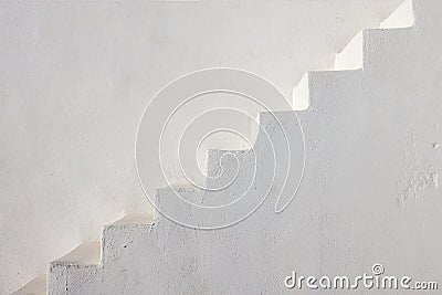 Clean white stairs
