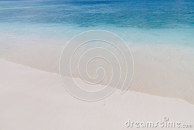 Clear sea with calm wave on beach