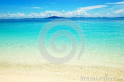 Clear turquoise water at the beach