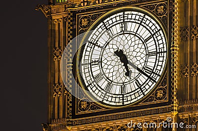 Clock of Big Ben tower, London