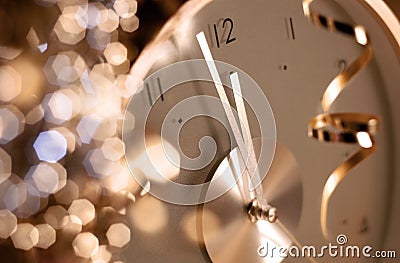 Clock on new year s eve