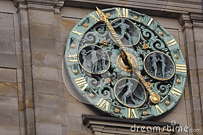 Clock tower on Hamburg town hall