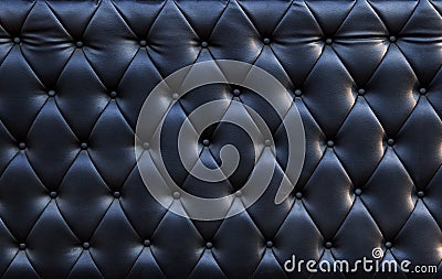 Close up of blackish luxury sofa leather texture use as textured