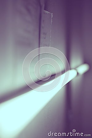 Close-up of fluorescent light tube