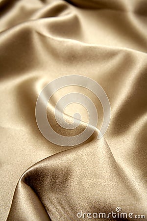 Close up of gold silk cloth