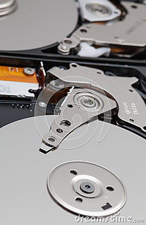 Close up of hard disk