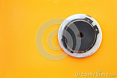 Close up of a petrol cap cover on a new vehicle