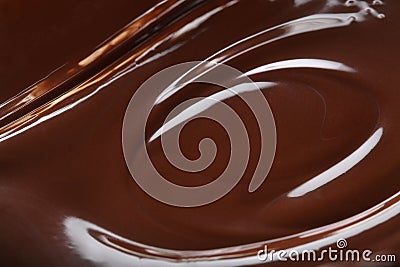 Close up photo of chocolate flow