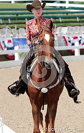 Close-Up of A Senior Citizen On A Horse At The Germantown Charity Horse Show