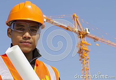 Close up site manager with safety