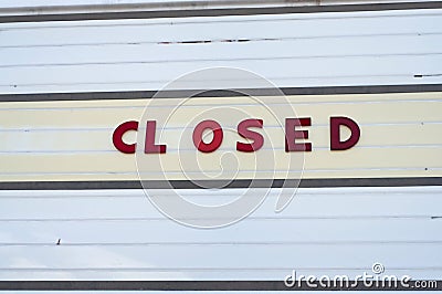 Closed Movie Theater Sign