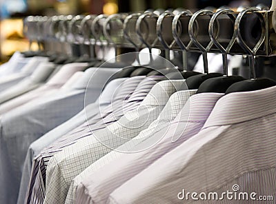 Cloth hangers with shirts
