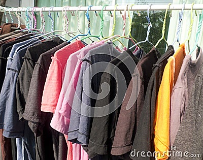 Clothes hanging