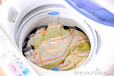 Clothes in washing machine