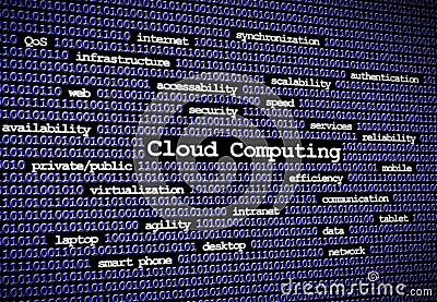 Cloud computing Blue close