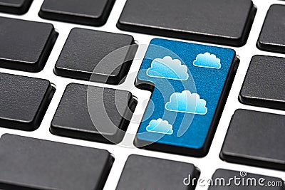 Cloud Computing Key Empty Keyboard