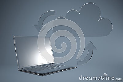 Clouding service with laptop