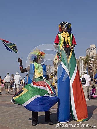 Clowns in South African Flags