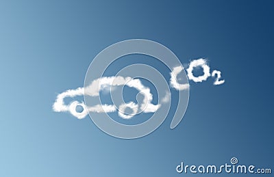 CO2 car emission cloud