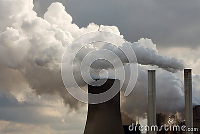 Coal power station blasting away