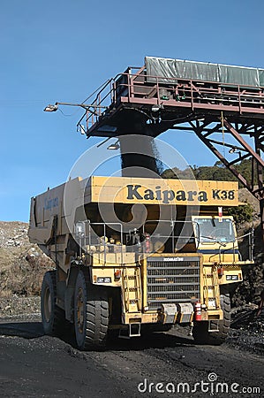 Coal truck loading