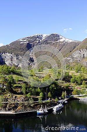 Coastal and Mountain Scene, Flam Fjord