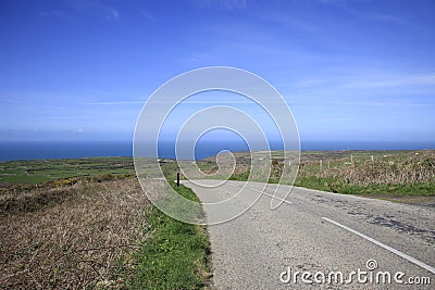 Coastal Road Cornwall England