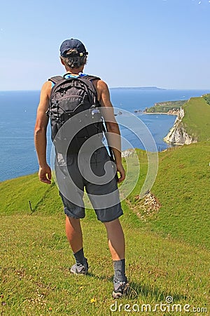 Coastal wanderer, south west coast path, dorset