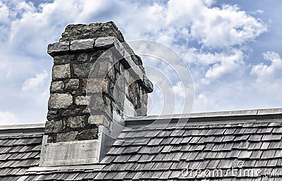 Cobblestone Chimney