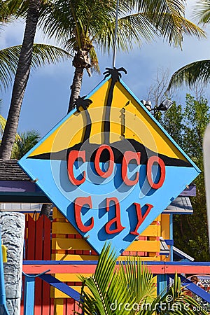 Coco cay sign