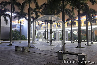 Coconut grove of tianzhu resorts hotel night view