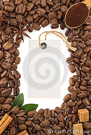 Coffee concept on white