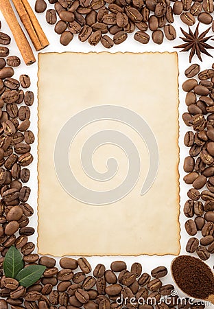 Coffee concept on white