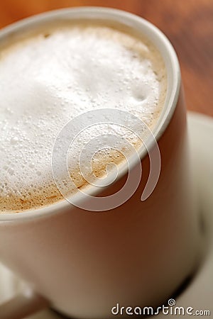 Coffee with frothed milk (shallow Dof)
